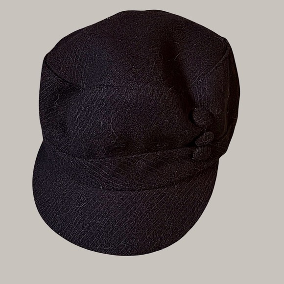 Sonoma Life Style Accessories - Black Newsboy Cap Button Detail Cadet Cabbie Hat Sonoma Life Style Womens